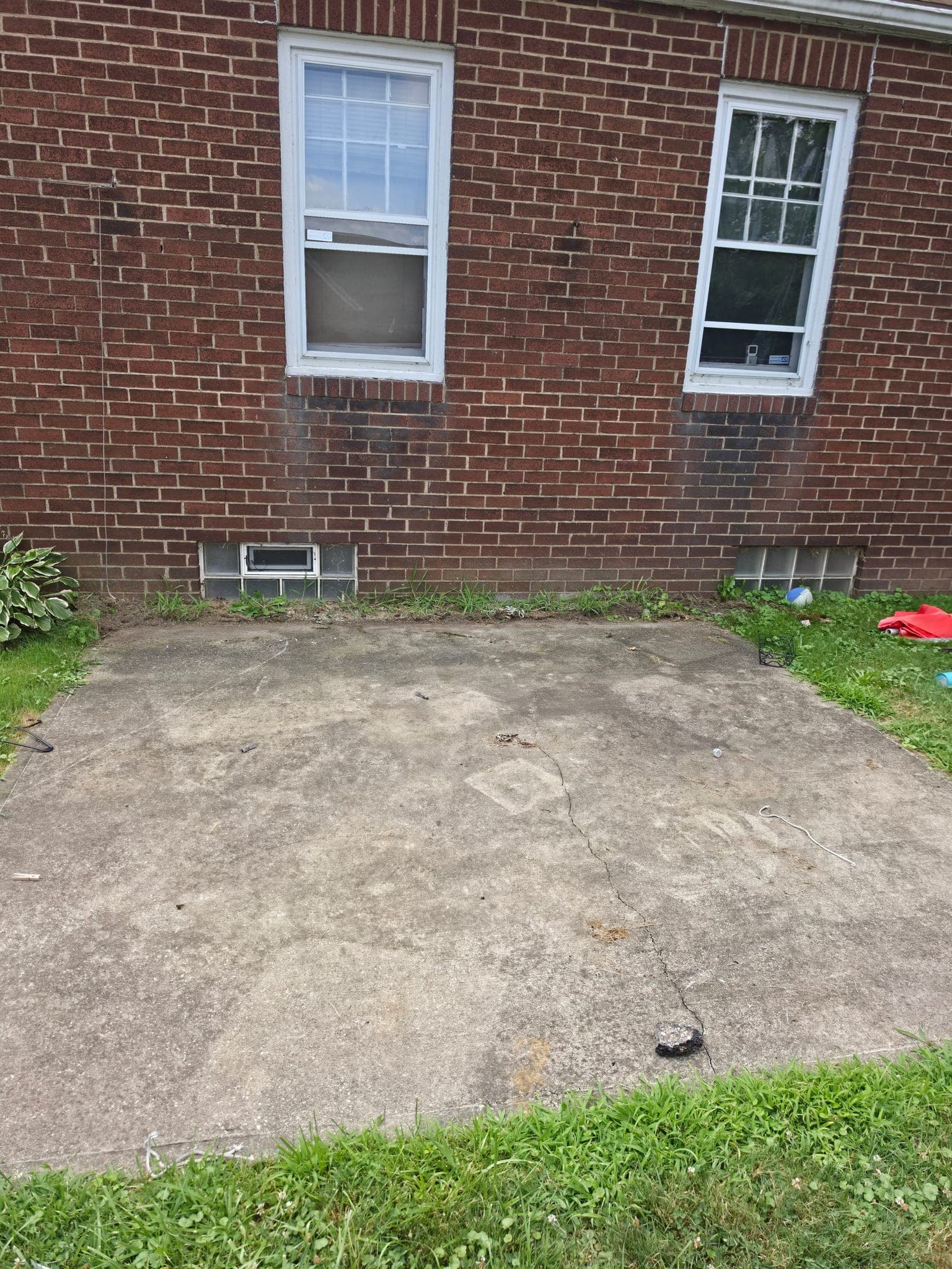 Before patio cleaning in Canton, OH - SurfaceWorks ProWash